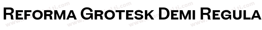 Reforma Grotesk Demi Regular字体转换